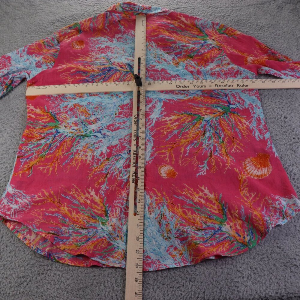 Amtica Santoria Top Womens S Pink Colorful Embroidery Boho by Giacomo Cinque - Picture 10 of 12
